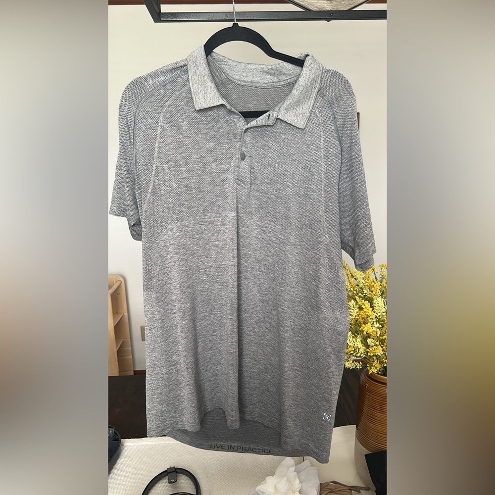 lululemon athletica Men's Heather Gray Polo Shirt